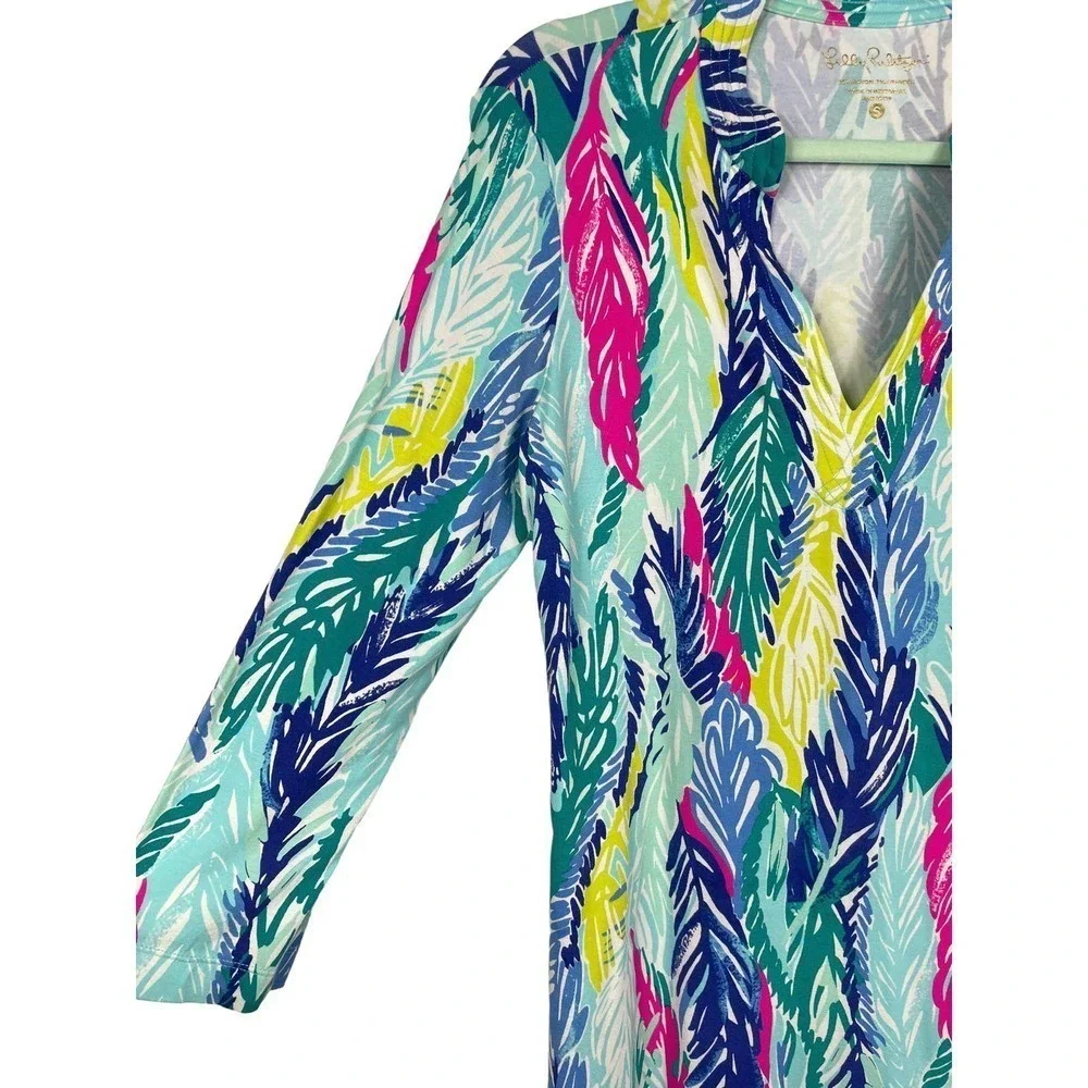 Lilly Pulitzer Vero Tunic Light As A Feather Top Small UPF 50+ Beach Casual - Picture 4 of 9
